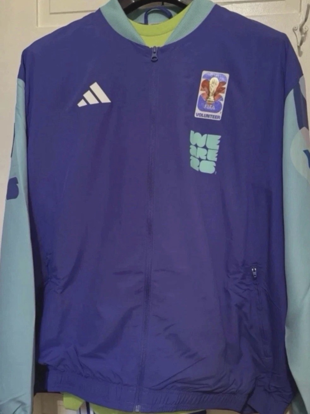 FIFA Adidas women’s Blue & Light Blue Volunteer Jacket size 2xl